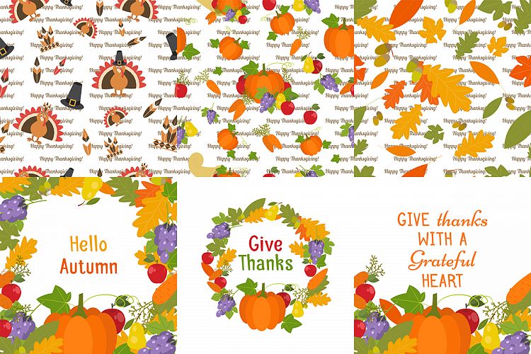 Happy Turkey and pilgrim Thanksgiving Clipart