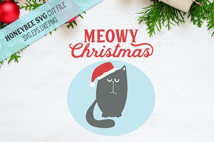 Meowy Christmas SVG Cut File