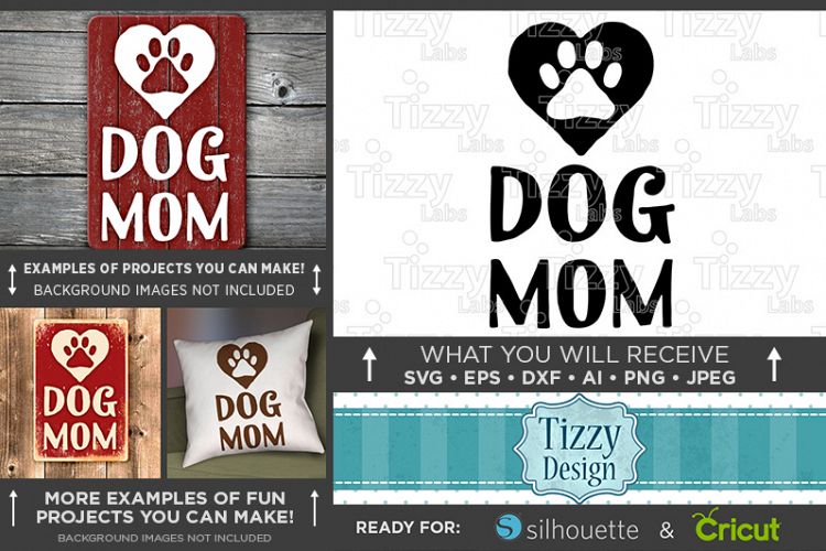Dog Mom SVG File - Dog Paw Print SVG - Paw Print SVG - 804