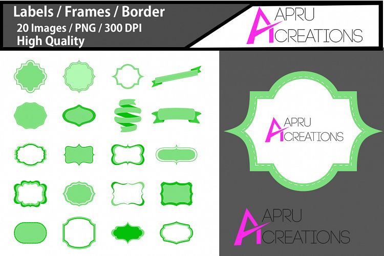 digital frames clip art / Light green label vector cut file SVG / label SVG / frames SVG/ border / printable high quality designs / hand drawn frames