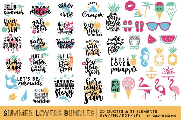 Summer Lovers SVG Cut File Bundle