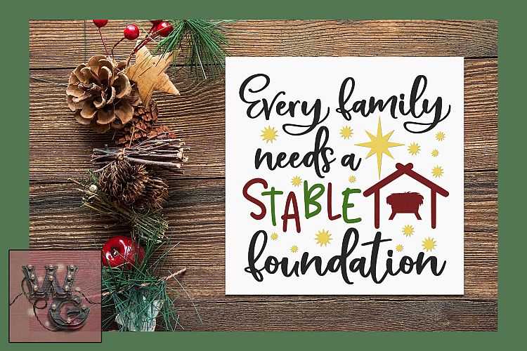 Stable Foundation Christmas SVG DXF PNG JPG Commercial