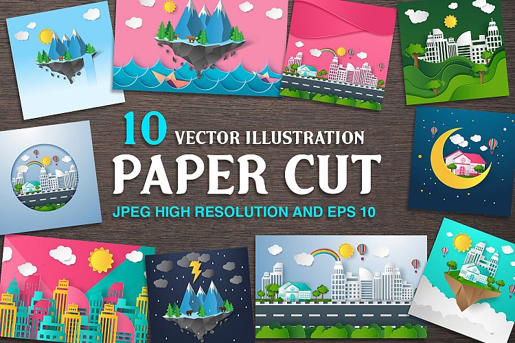 paper cut - vector illustration