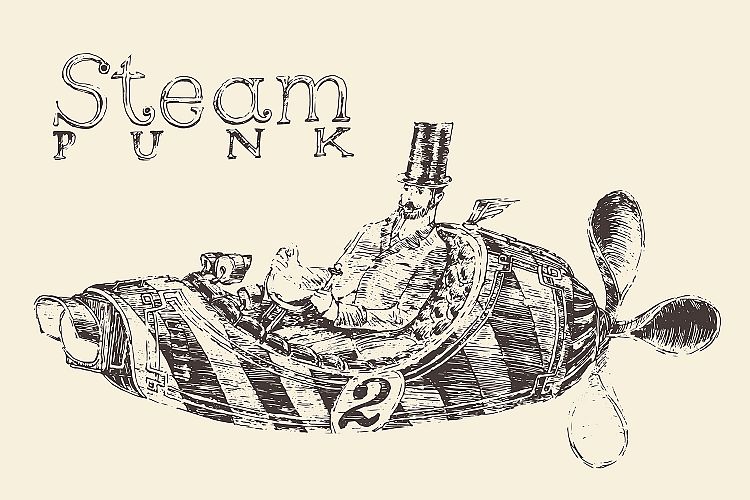 Steam punk airship example image 1