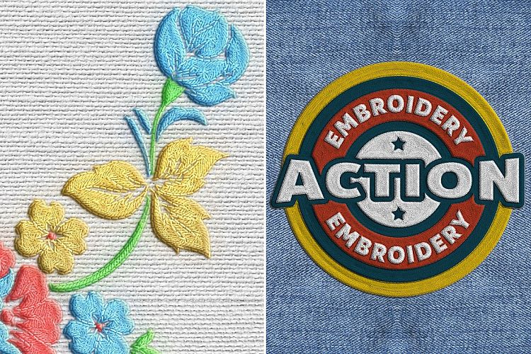 Embroidery Photoshop Action