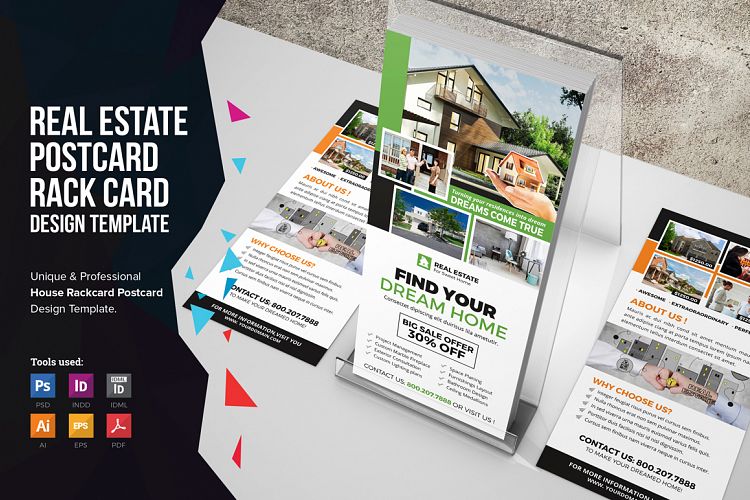 Real Estate Postcard & Rackcard DL Flyer v3