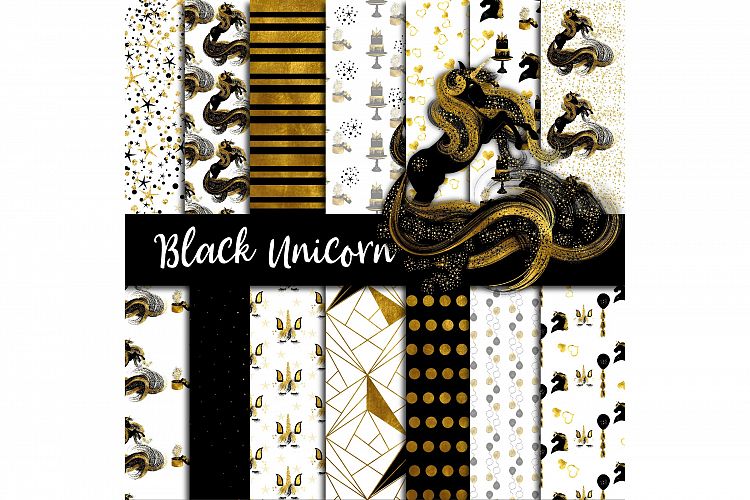 Black Unicorn Digital Paper