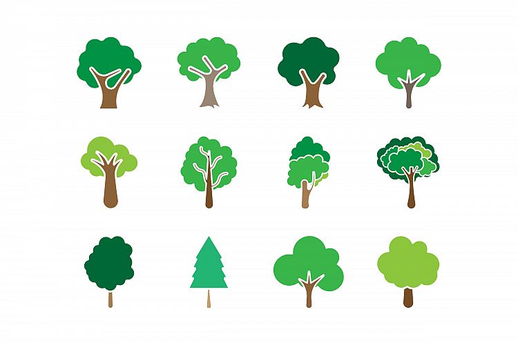 Tree icon set