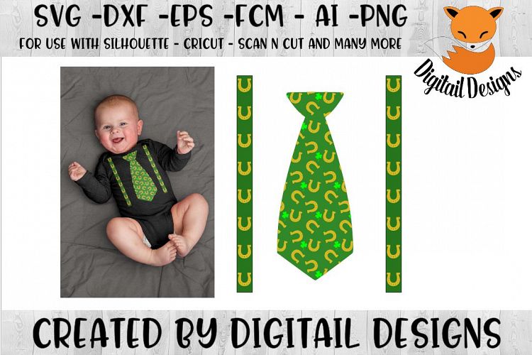 St Patricks Day Tie SVG - Silhouette - Cricut