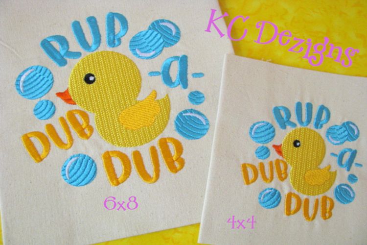 Rub A Dub Dub Machine Embroidery Design