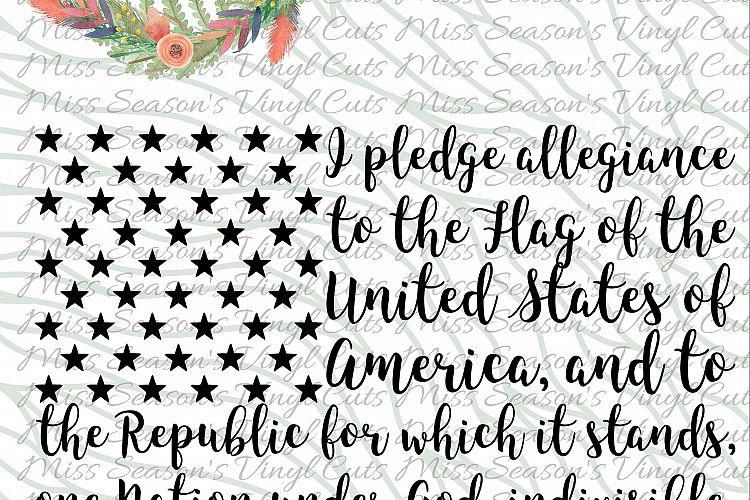 USA Pledge SVG Png Dxf EPS