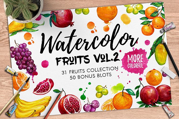 Watercolor Fruits Vol. 2