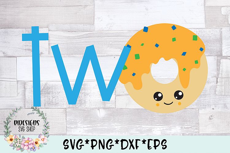 Two Donut Birthday Shirt SVG Cut File