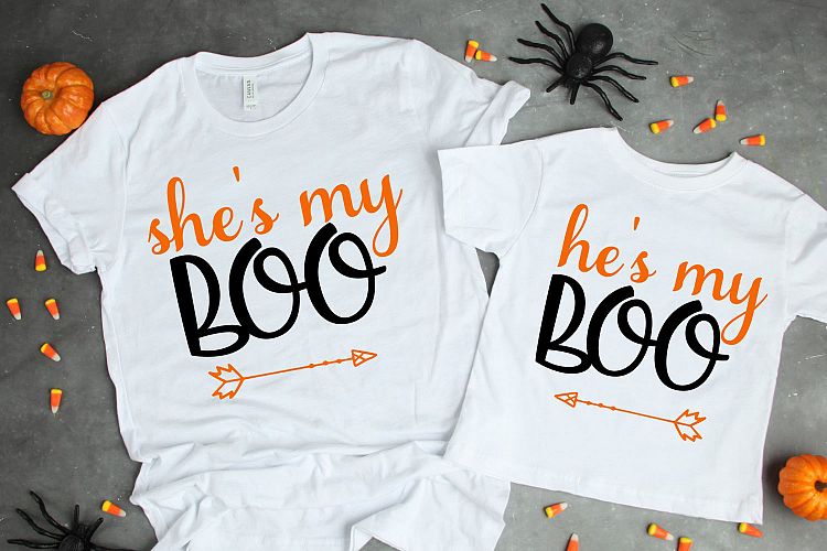 Halloween, boo, hes my boo, shes my boo, couple shirt, svg