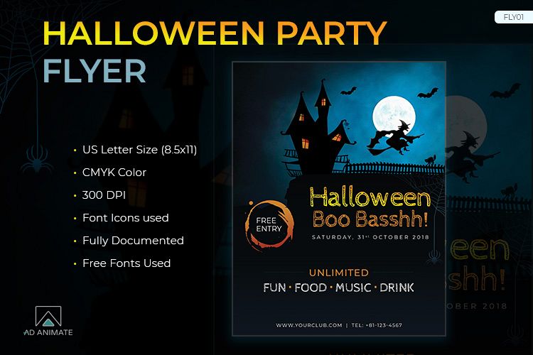 Halloween Party Flyer template