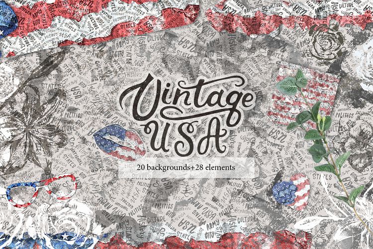 Vintage USA. America Backgrounds.