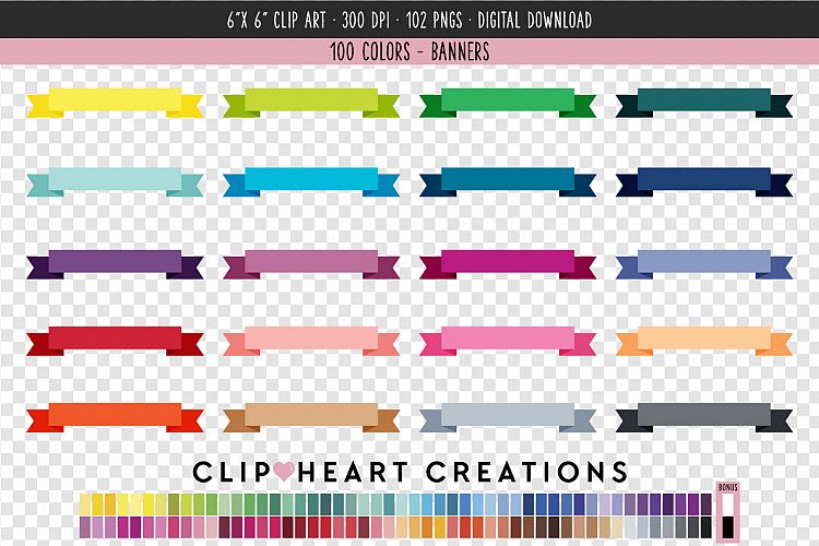 Banner Clip Art - 100 Clip Art Graphics