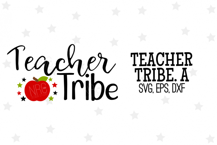 Teacher Tribe SVG File, Apple