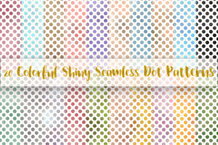 20 Seamless Foil Dot Patterns for Christmas example image 1