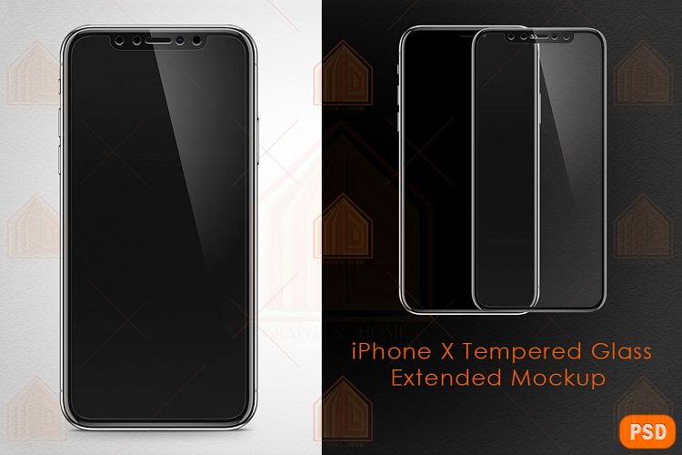 Apple iPhone X Tempered Glass Extend Template