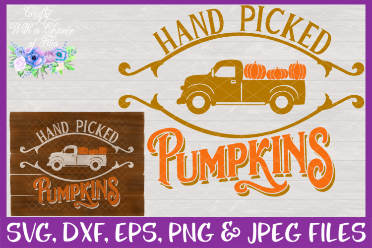 Rustic Fall Hand Picked Pumpkins SVG for Cricut & Silhouette