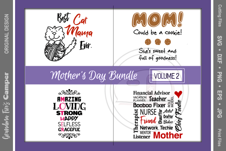 Download Mother's Day SVG Bundle, Vol 2 (69001) | SVGs | Design Bundles