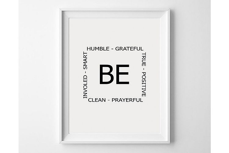 Bible Verse Wall Art Printable, Black and White Quote Art