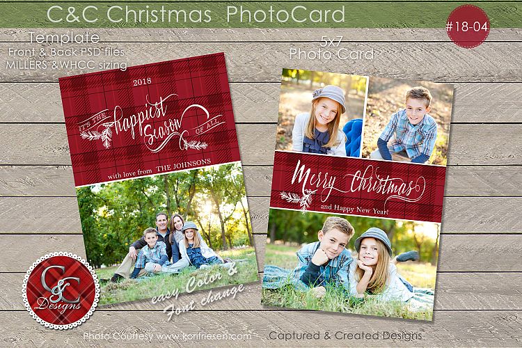 C&C Christmas Photo Card 18-04