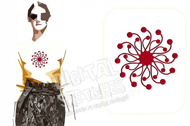 Snowflake Machine Embroidery Design Winter Star 3 Sizes