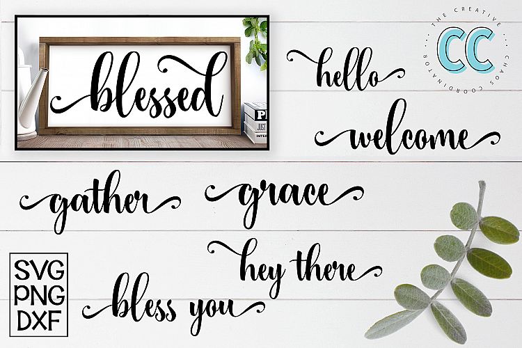 Script Word Bundle for Canvas Signs