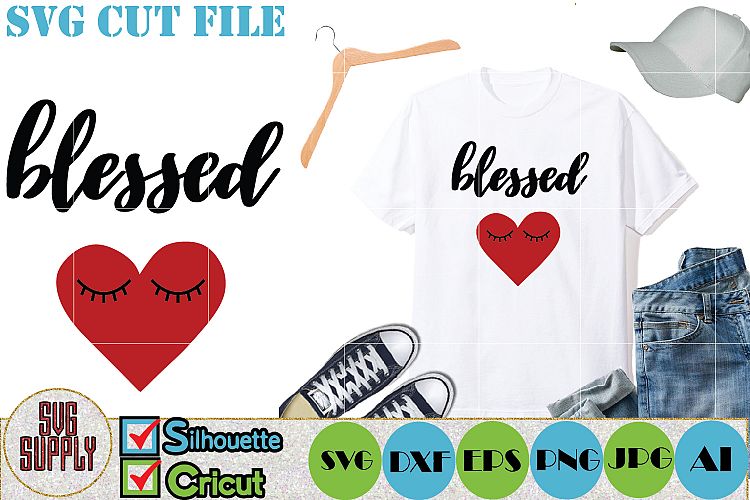 Blessed Heart SVG Cut file