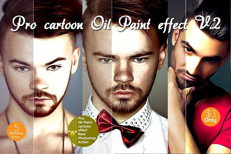 Professional cartoon Oil Paint effect v.2