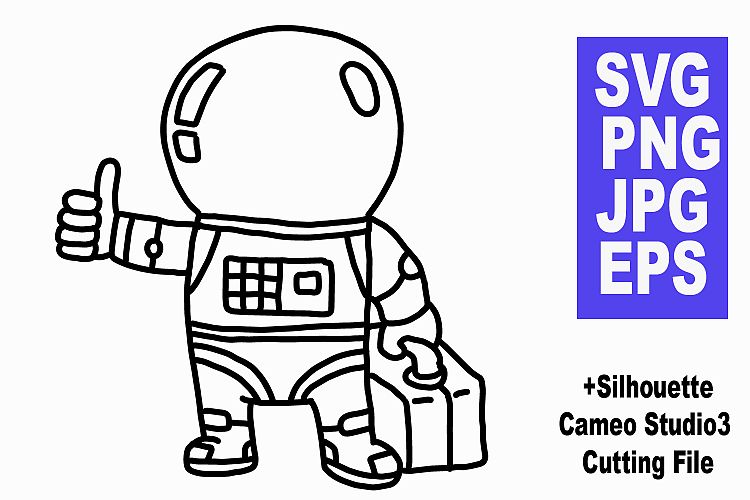 Rocketman Hitchhiking - EPS SVG PNG JPG