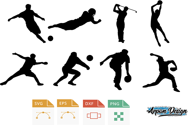 sport silhouette svg,eps  for cutting machine silhouette, cricut,cameo