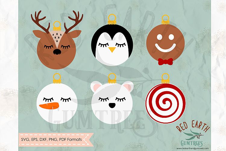 Christmas ball characters in SVG,DXF,PNG,EPS format
