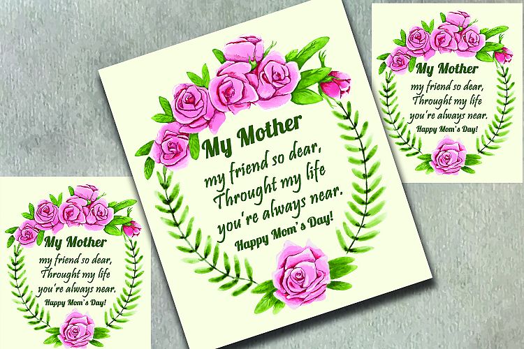 floral Mothers day Greeting Card