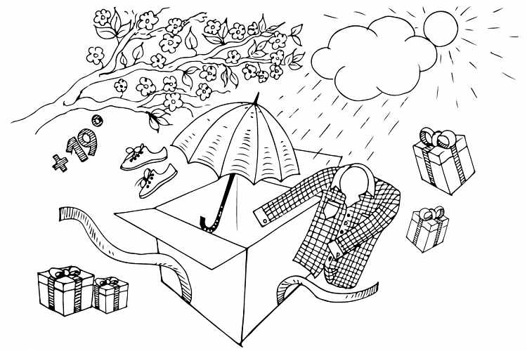 spring elements hand drawing vector