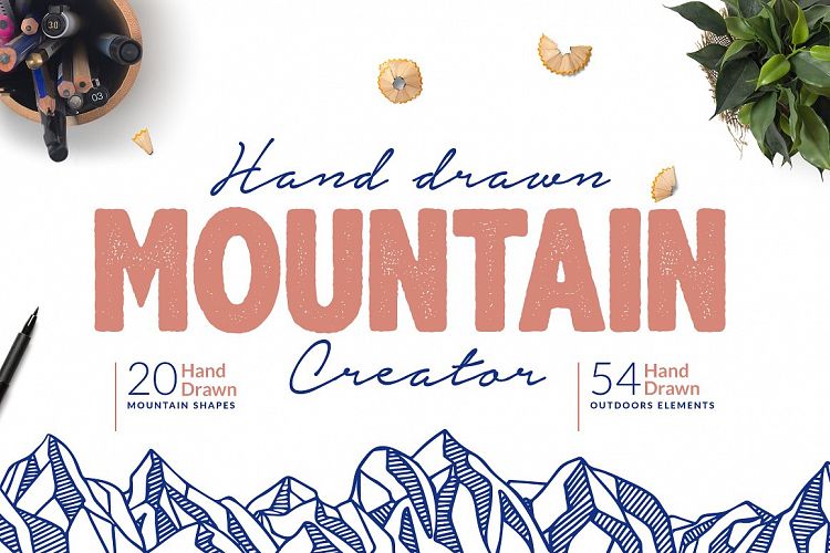 Hand Drawn Mountain Creator Kit