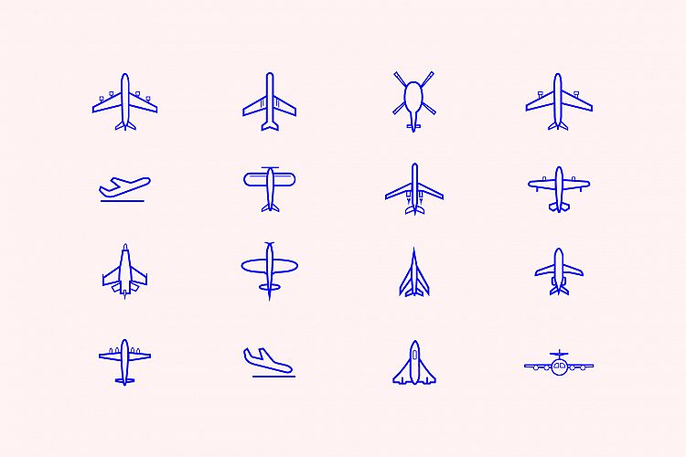 Aviation Blue Icons