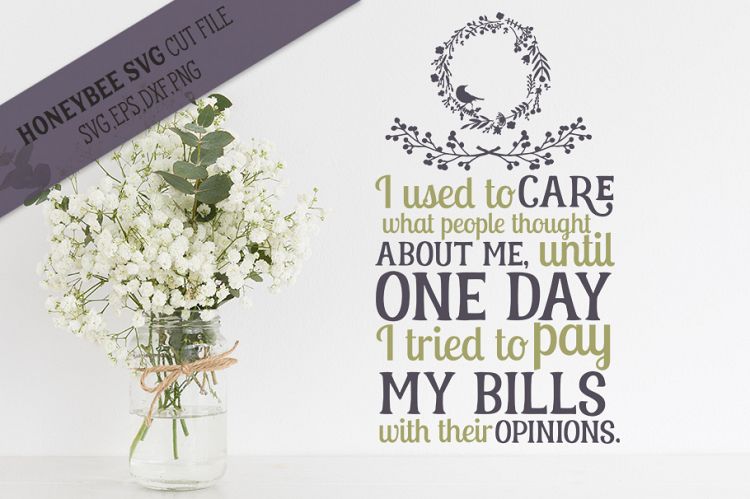 Used To Care Wreath SVG Cut File