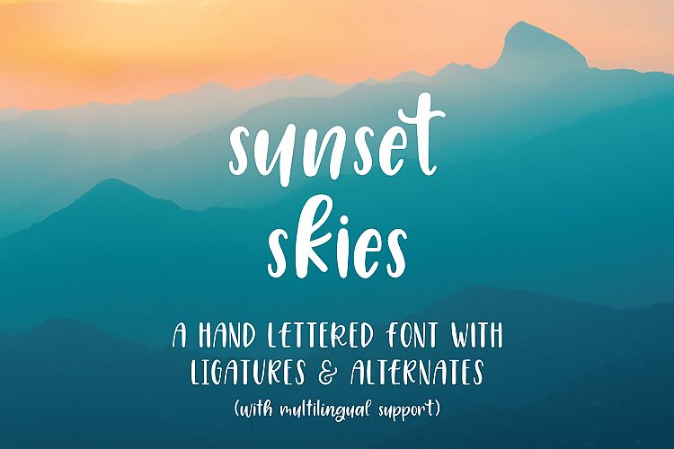 Sunset Skies Handwritten Sans Serif Font