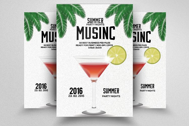 Cocktail Music Party Flyer