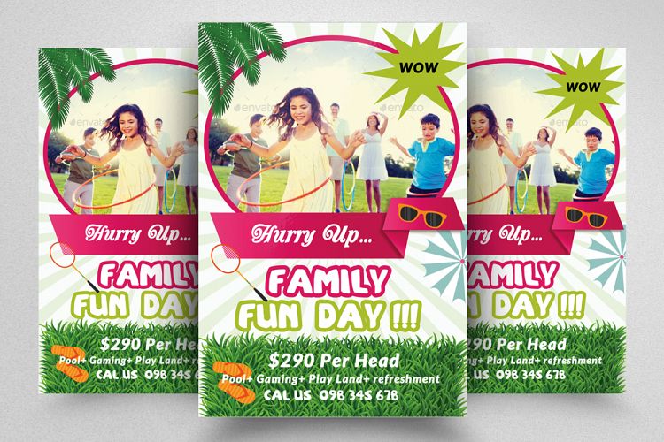 Family Fun Picnic Party Flyer