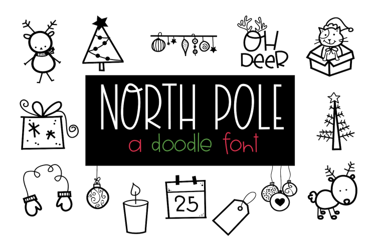 North Pole - A Christmas / Winter Doodles Font