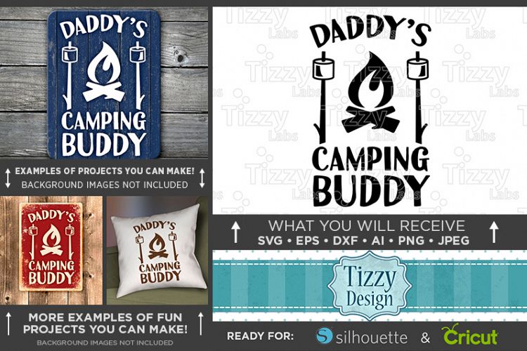 Daddys Camping Buddy SVG File - Kids Camping Svg - 769