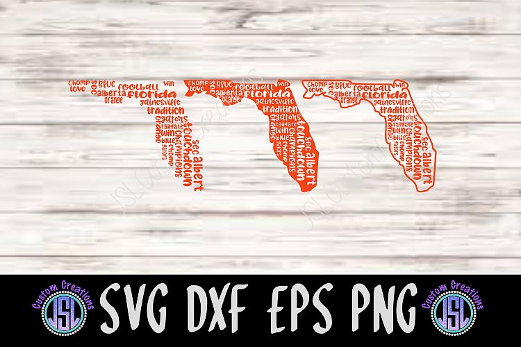 Florida with Words States Set of 3 Bundle | SVG DXF EPS PNG
