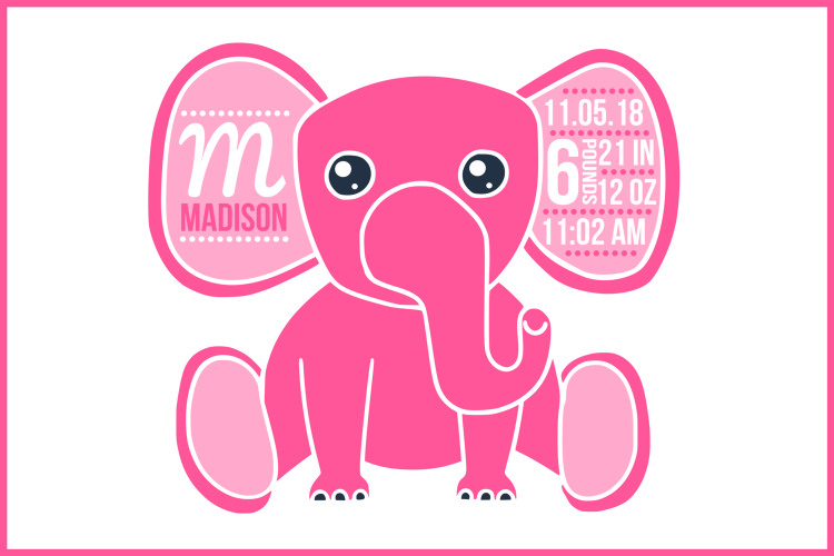 Birth stats svg, birth stats template, baby stats svg, svg