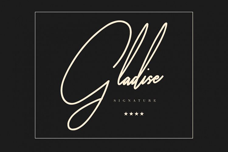 Gladise Signature Font