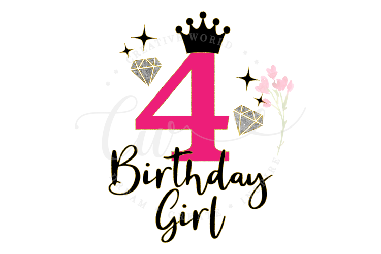 4th Birthday svg | My 4th Birthday svg | Princess Diva