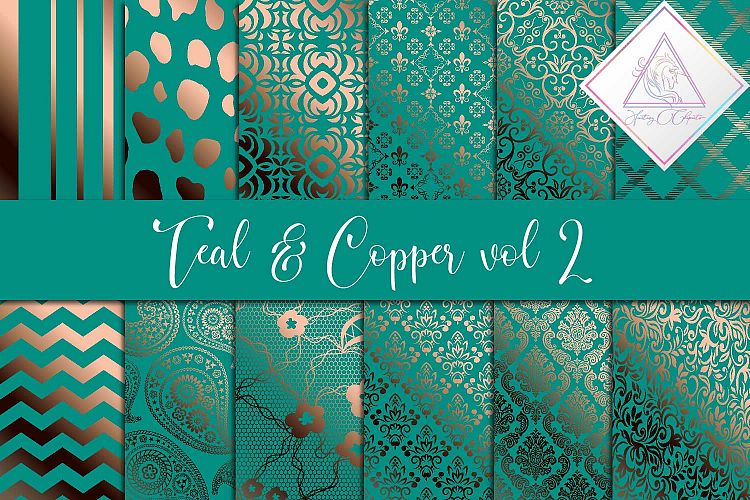 Teal   Cooper Digital Paper vol 2